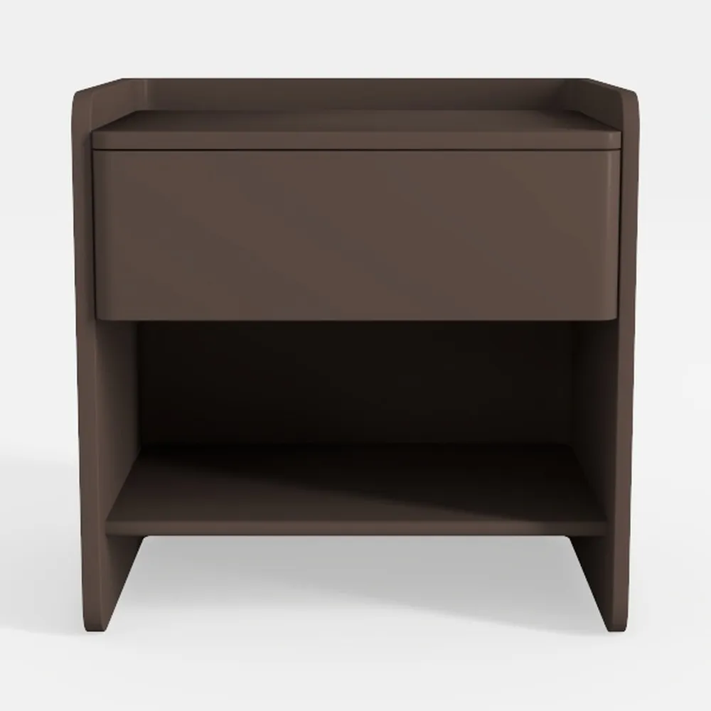 Niche Mod Single Drawer Night Stand- Truffle