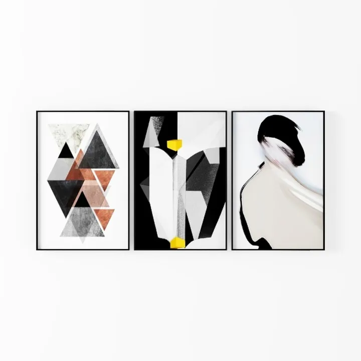 Modern Abstract Geometric Figure Wall Art Prints 3D Model