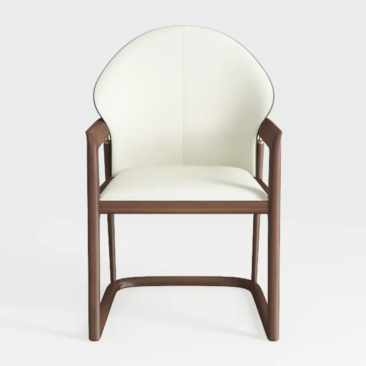 LeisureMod Modern Dining Chair, Leather