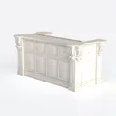 Solid Wood Sideboard Buffet 65.9" W, 16.9" D, 31.6 Left 45 Degree View