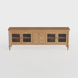 WAMPAT Sideboard Buffet Cabinets with 4-Glass