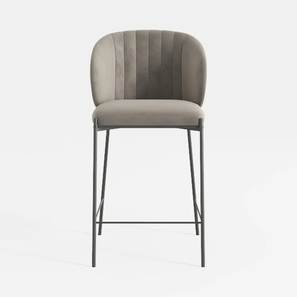 DUOMAY Modern Barrel Dining Chair Set of 2, Linen 