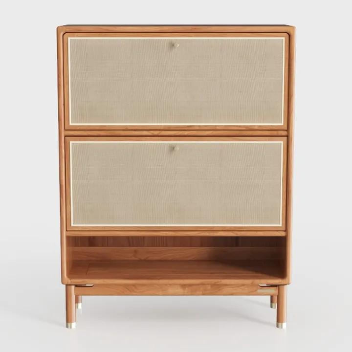 AVZEAR Narrow Shoes Cabinet with 3 Flip Drawers