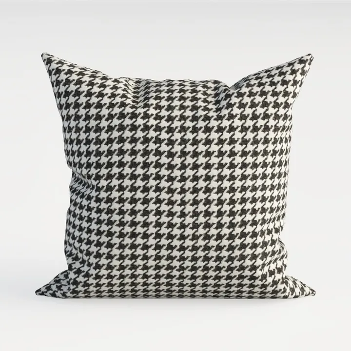 Houndstooth Fabric Throw Pillow 3D Model
