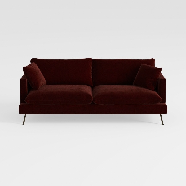 Womble Mid Century Modern Velvet Upholstered