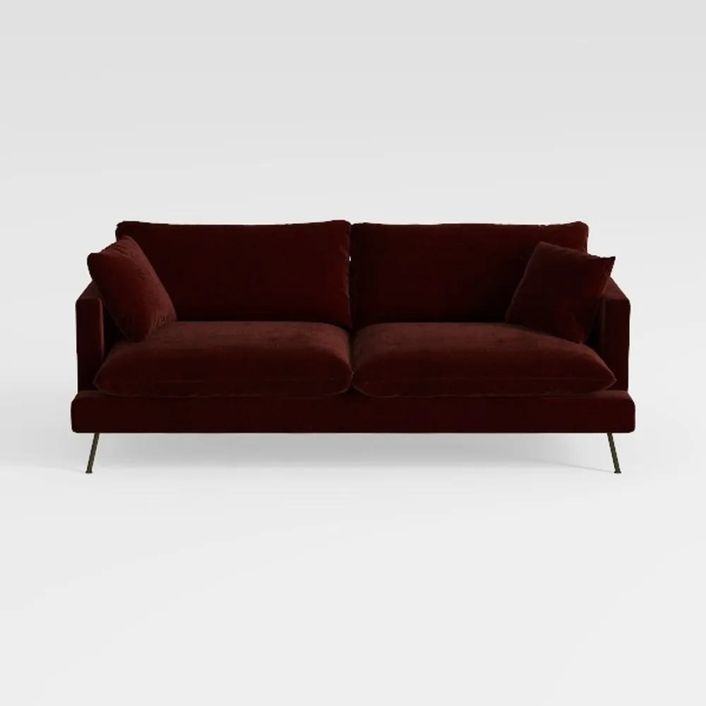 Womble Mid Century Modern Velvet Upholstered