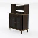 X-cosrack Coffee Bar Cabinet，3 Tiers Kitchen Coffe Left 45 Degree View