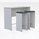 ivinta Glass EntrywayTable with Storage, 39.4" Right 45 Degree View