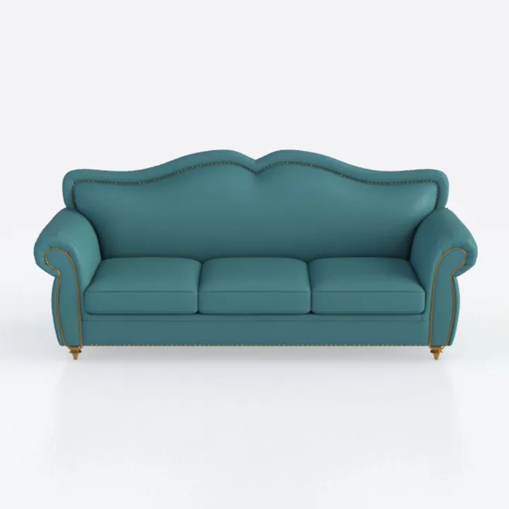 LEVNARY Three-Seat Velvet Sofa, Large Sofa Classic