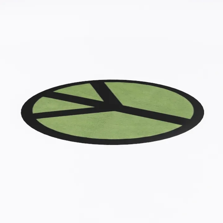 Sweet Jojo Designs  Peace Green Collection Floor Rug