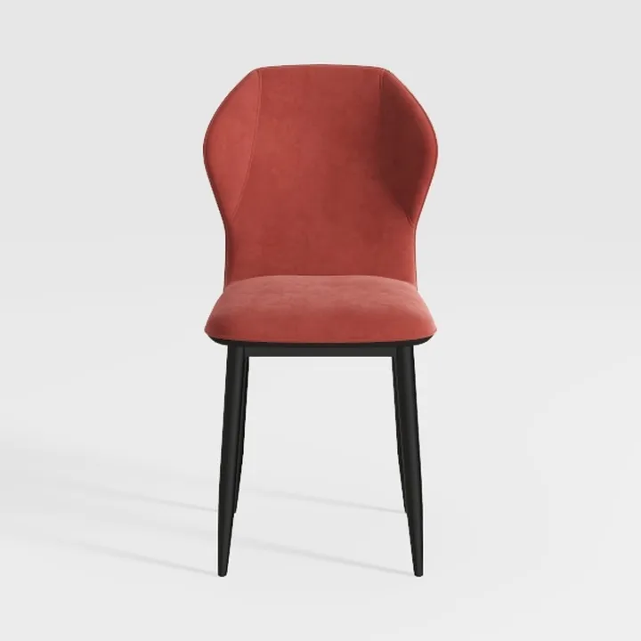 Modern Velvet Upholstered Dining Chair 3D Model