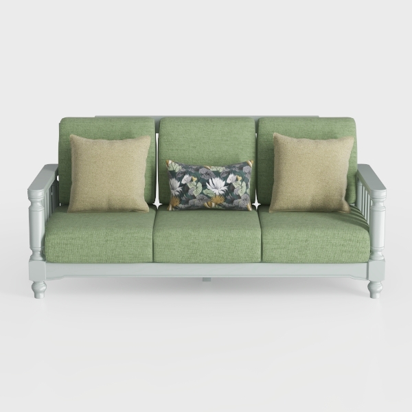 3-Seat Couch Wicker Patio Sofa Outdoors -