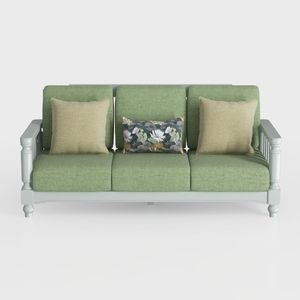 3-Seat Couch Wicker Patio Sofa Outdoors -
