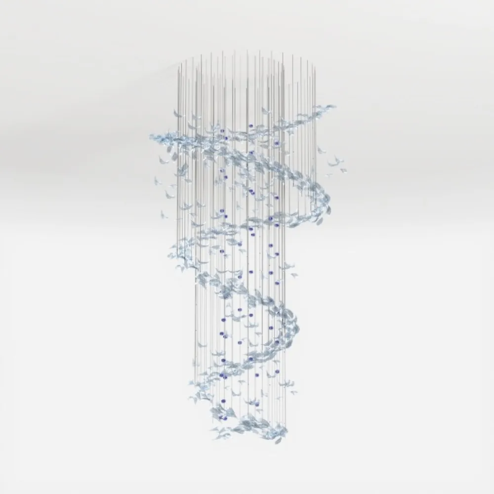 78 Inches Crystal Glam Chandelier Long Light 