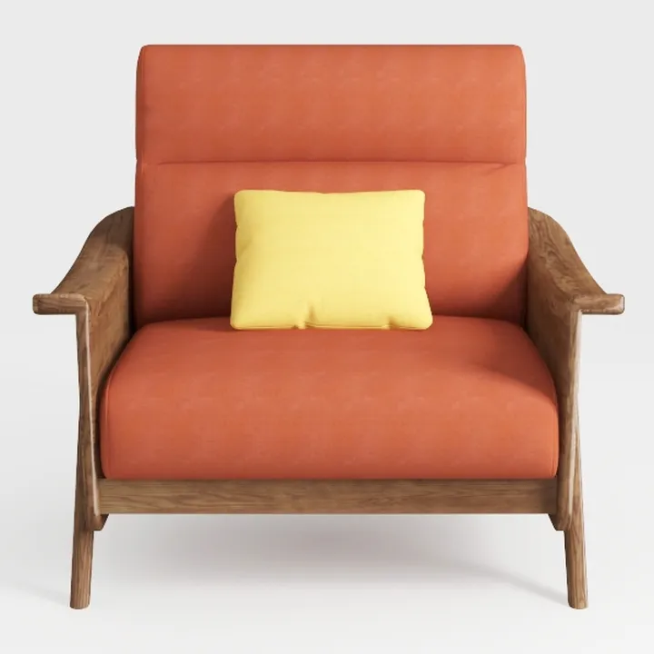 Karl home Accent Chair Wide Armrest Mid-Century