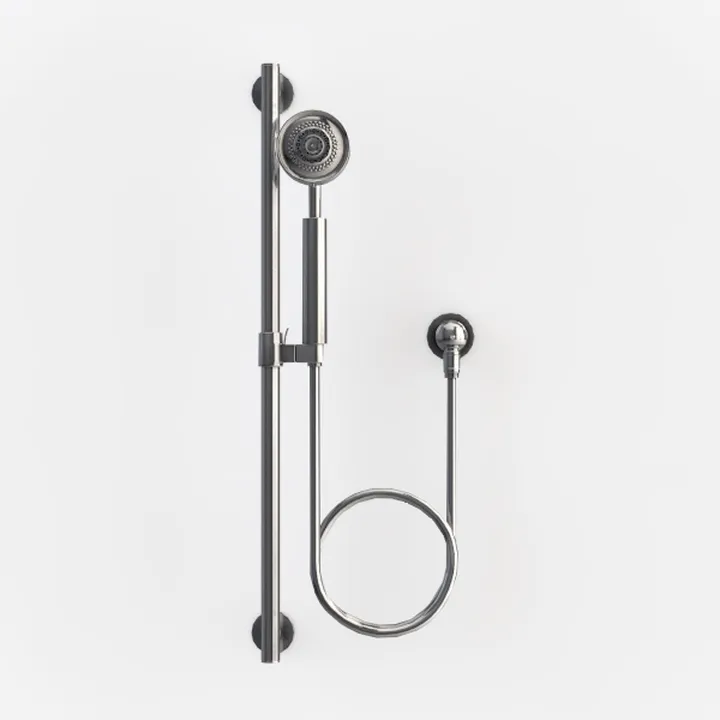 Brushed Metal Wall Mounted Handheld Shower System 3D Model