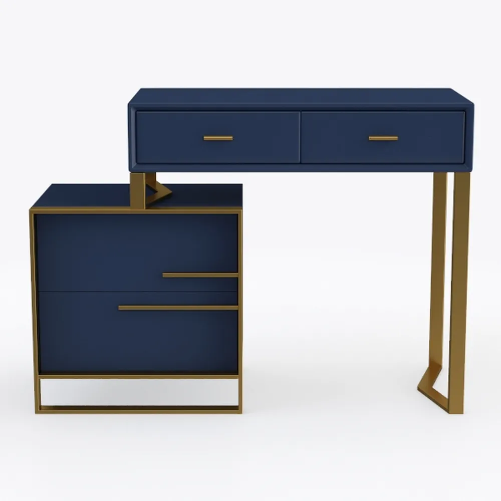 Gurexl LED Nightstand with Gun Drawer, Modern