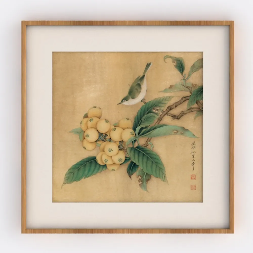 SoochART Gold Wood Framed Canvas Wall Art Vintage