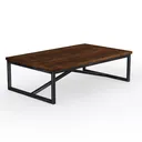 Computer Desk Industrial Solid Wood Computer Desk, Right 45 Degree View