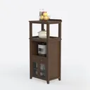 HIFYOBRO Narrow End Table with Flip Top Charging Left 45 Degree View