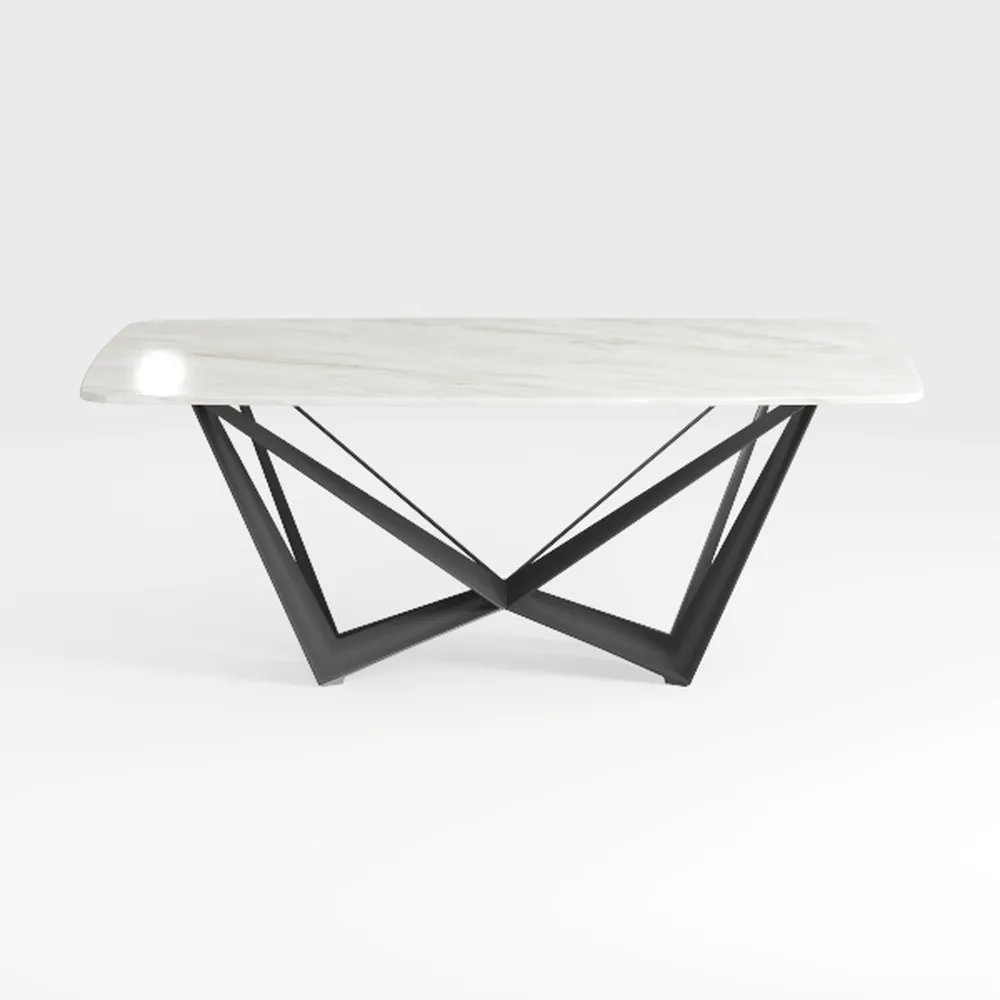 Steve Silver Kinsley Desk with White Marble Veneer