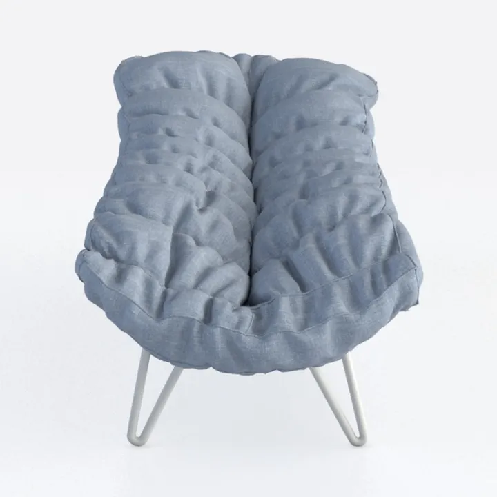 TIANSHU Large Fabric Lazy Chair, Soft Velvet Uphol