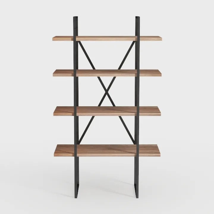 HSH Tall Bookcases and Book Shelves 6 Shelf, Metal