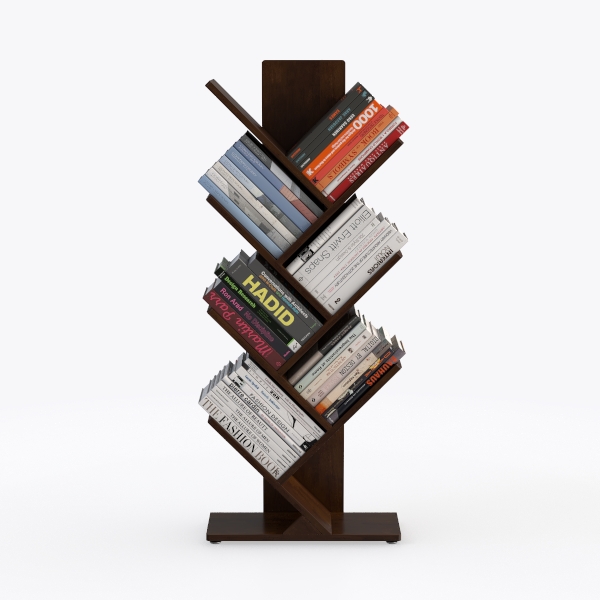 Double Sided Rotating Tree Bookshelf - 7-Tier