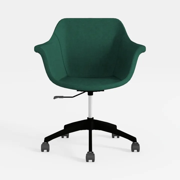 Velvet Office Chair, Height Adjustable Mid Back