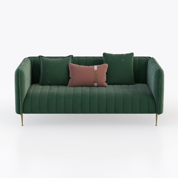 81&quot; Velvet Couch, Mid Century Modern Couch