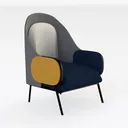 Kitchen PU Leather Dining Chairs Set of 2 with Right 45 Degree View