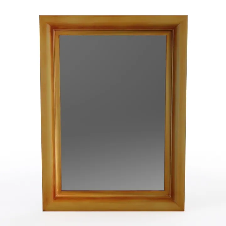 Classic Solid Wood Framed Rectangular Wall Mirror 3D Model