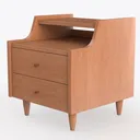 Bedstand Small Bedside Table, Simple Small Cabinet Left 45 Degree View