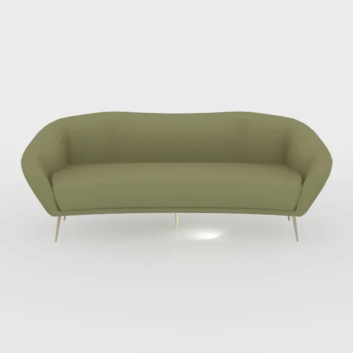 Full Compression Green L-Shaped Sectional Sofa wit