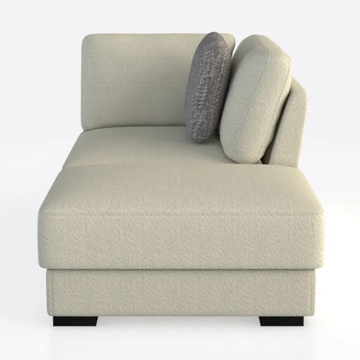 Minimalist Fabric L Shaped Chaise Lounge Sofa 3D Model