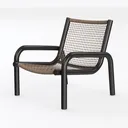 4 Piece Patio Chairs Outdoor Dining Chairs Garden  Left 45 Degree View