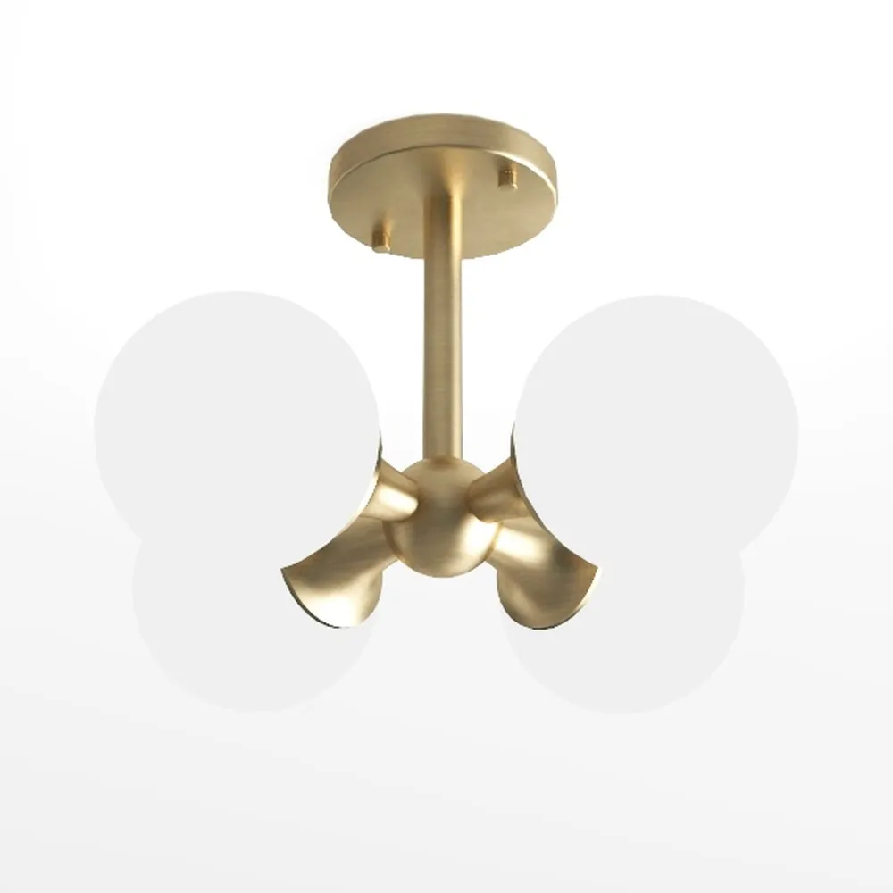 KCO Lighting Modern Globe Ceiling Light Gold Semi