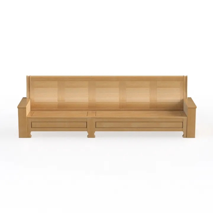 Minimalist Solid Wood Extra Long Storage Bench 3D Model