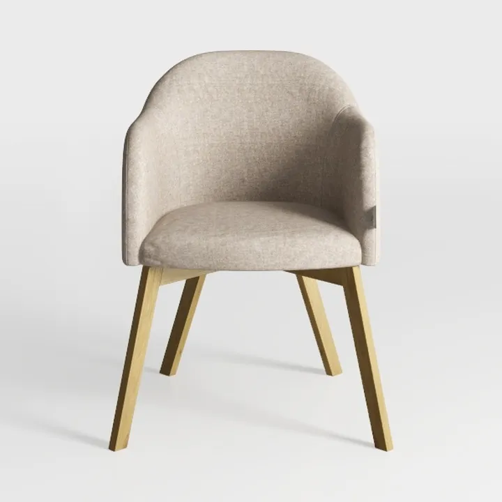 Home Office Desk Chair No Wheels, Upholstered Line