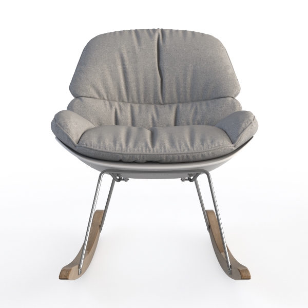 YSSOA Saucer Chair Comfy Faux Fur, Folding Moon Ch