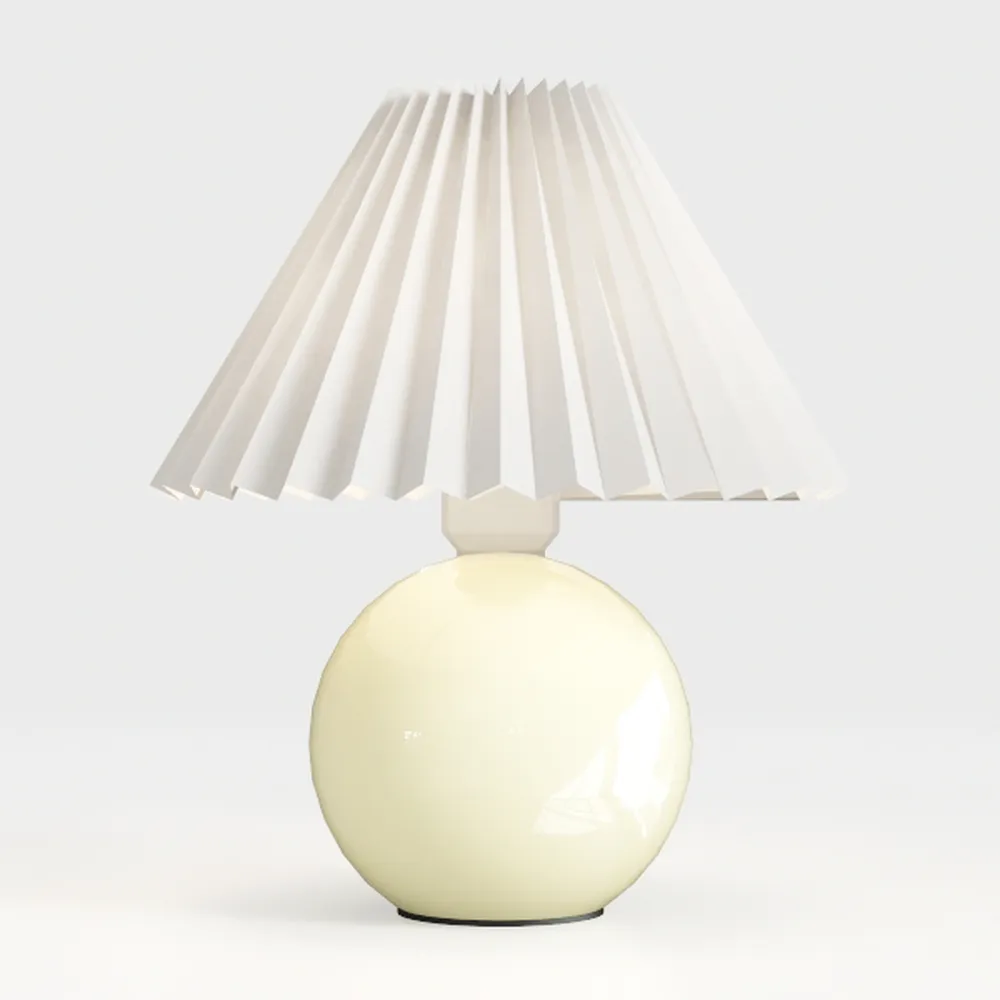 Small Pleated Table Lamp, Bedside Lamps for