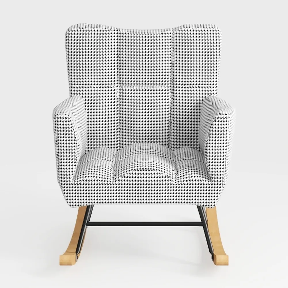 Garden Rocking Chair with Ottoman, Fabric Upholste