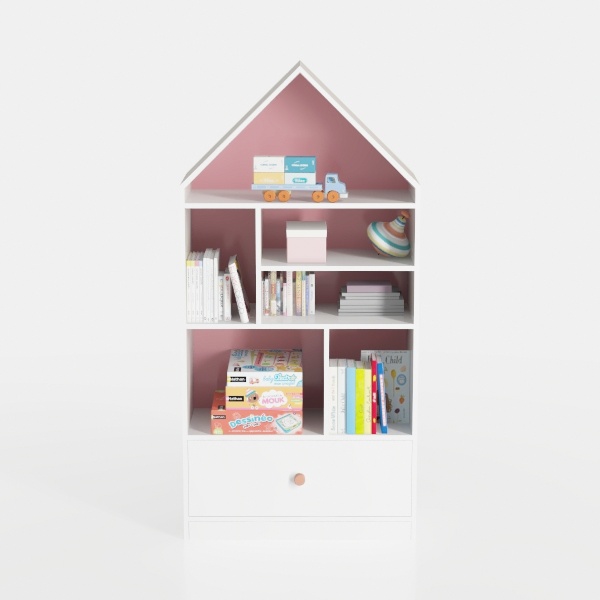 Toy Storage Organizer, Kids Castle Bookshelf, 6