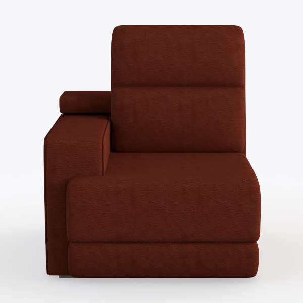 SIMPLIHOME Rex Right-Arm Sofa Module in Full-Grain