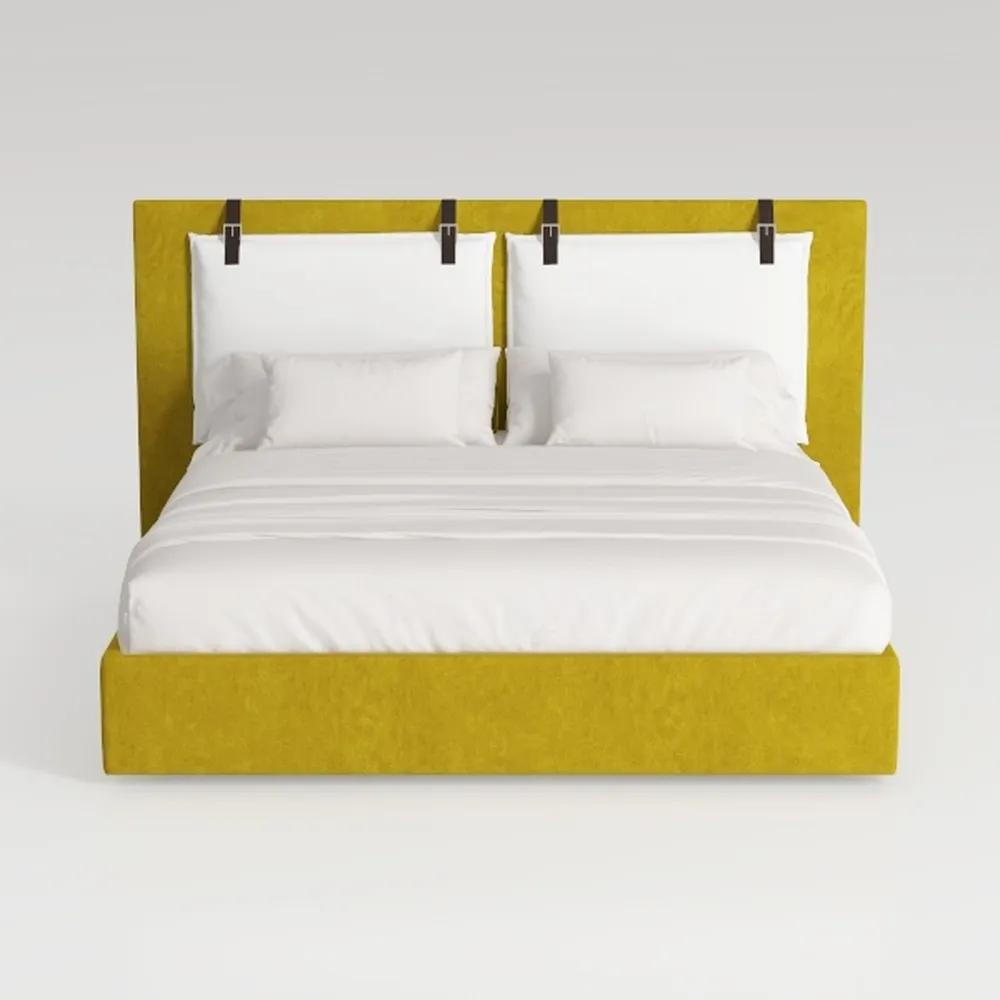 Pemberly Row Upholstered Platform King Bed in Must