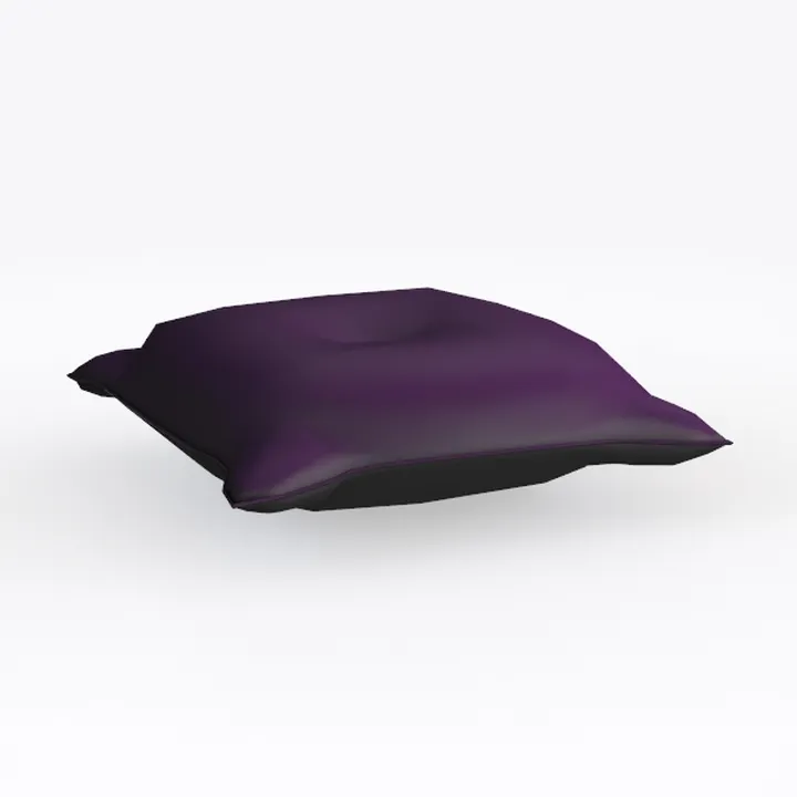 Purple Buttoned Pillow