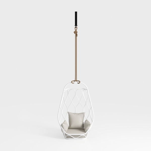 KOUBOO Hanging Rattan Swing Chair with Seat Cushio