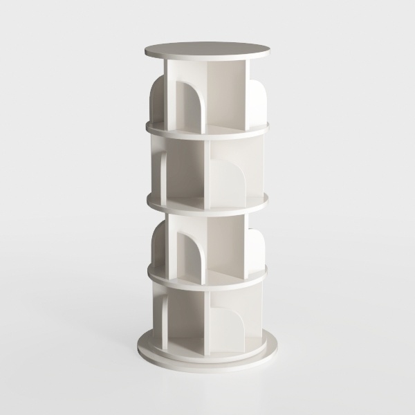 360 ° Rotating Bookshelf, Floor to Ceiling Picture