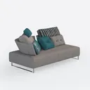 ROVE LAB M1 Modular Sectional Sofa with Ottoman, S Right 45 Degree View