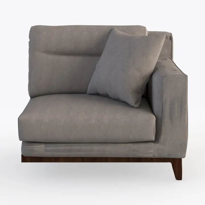 SIMPLIHOME Rex Right-Arm Sofa Module in 100% Recyc